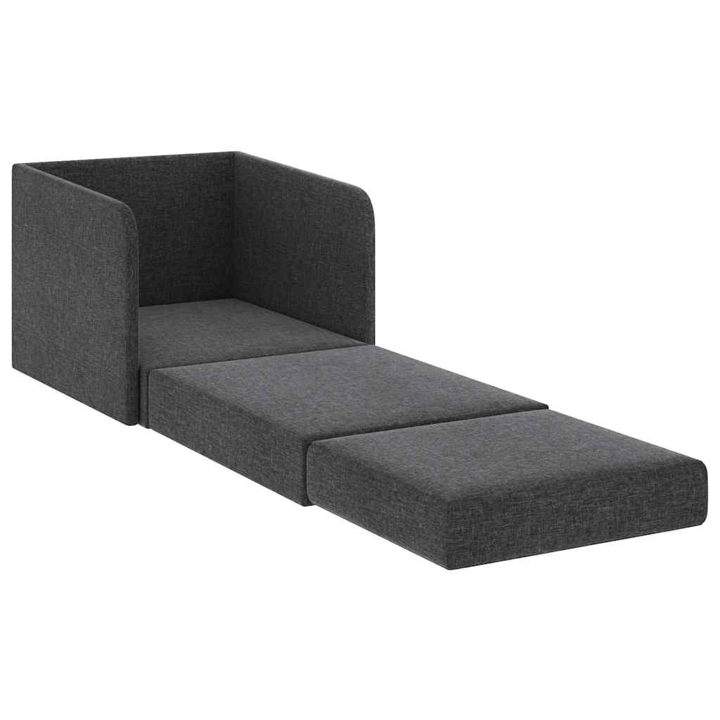 Poltrona Letto Convertibile Grigio Scuro in Tessuto 243649