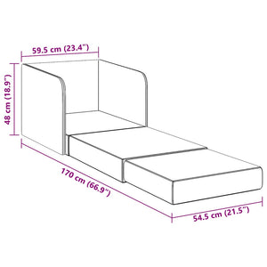 Poltrona Letto Convertibile Grigio Scuro in Tessuto 243649