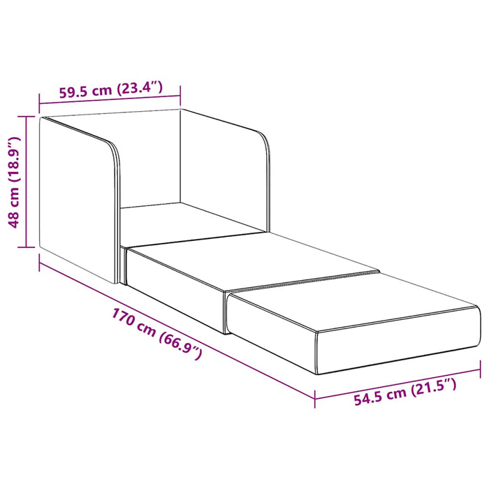 Poltrona Letto Convertibile Grigio Scuro in Tessuto 243649