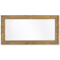 Specchio da Parete Stile Barocco-Specchio a Muro-Specchio Decorativo 100x50 cm Oro
