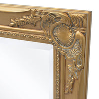 Specchio da Parete Stile Barocco-Specchio a Muro-Specchio Decorativo 100x50 cm Oro