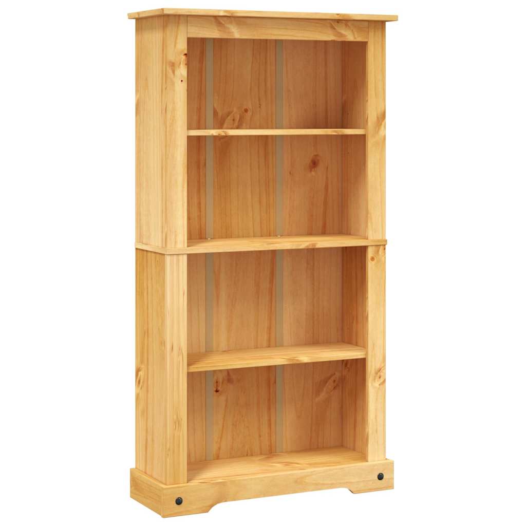 Libreria a 4 Ripiani-Scaffale per Libri-Mobile di Stoccaggio Pino Messicano Corona Range 80x29x150 cm