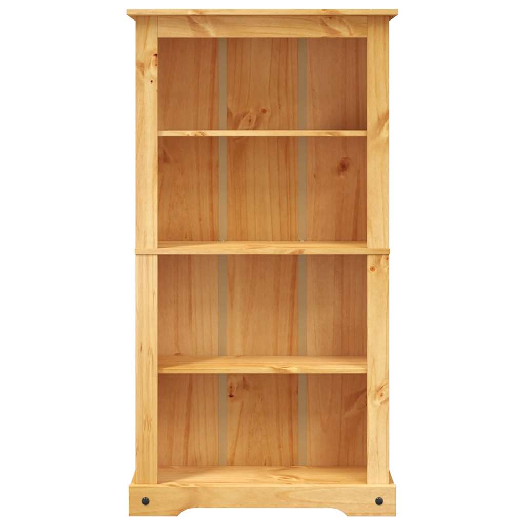 Libreria a 4 Ripiani-Scaffale per Libri-Mobile di Stoccaggio Pino Messicano Corona Range 80x29x150 cm