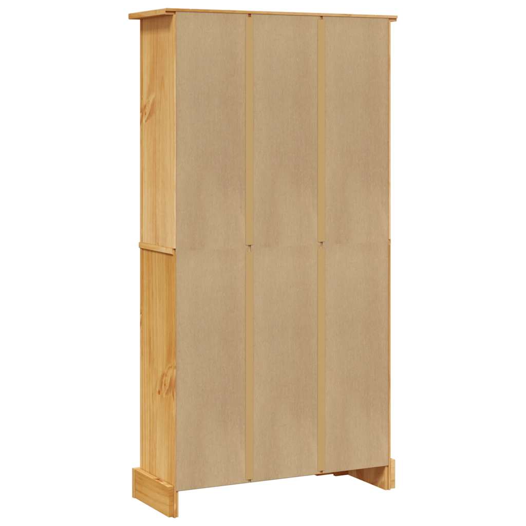 Libreria a 4 Ripiani-Scaffale per Libri-Mobile di Stoccaggio Pino Messicano Corona Range 80x29x150 cm