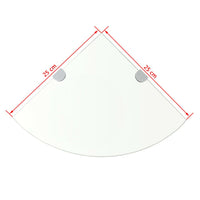 Mobile angolare di design con ripiano + supporti cromati vetro trasparente 25 x 25 cm 2702217/3