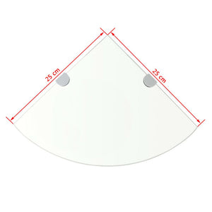 Mobile angolare di design con ripiano + supporti cromati vetro trasparente 25 x 25 cm 2702217/3