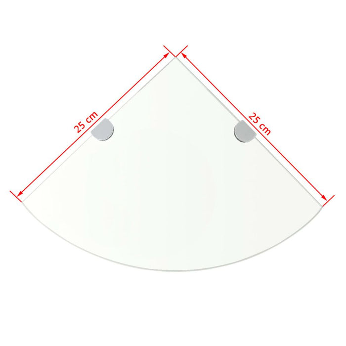 Mobile angolare di design con ripiano + supporti cromati vetro trasparente 25 x 25 cm 2702217/3