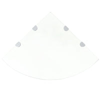 Scaffale Angolare con Supporto in Cristallo Vetro Chiaro 45x45 cm cod mxl 33564