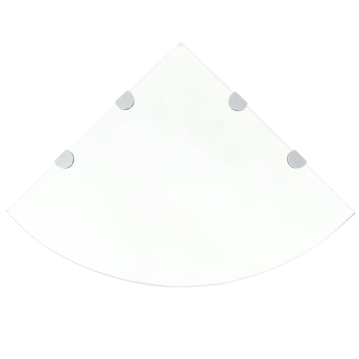 Scaffale Angolare con Supporto in Cristallo Vetro Chiaro 45x45 cm cod mxl 33564