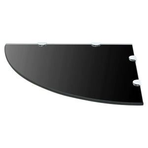 Scaffale Angolare con Supporti Cromati Vetro Nero 45x45 cm cod mxl 33565