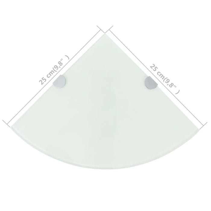 Scaffale Angolare con Supporto in Cristallo Vetro Chiaro 25x25 cm 243858