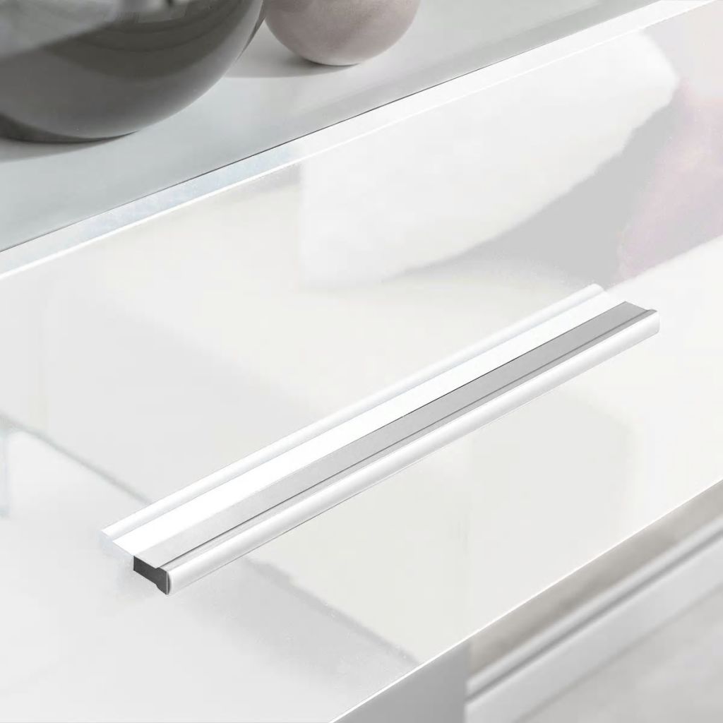 Mobile TV TV buffet pratico design a parete con illuminazione a LED 5 pezzi bianco 2502200