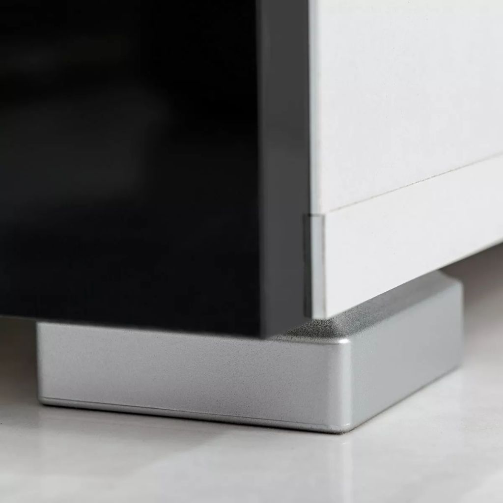 Mobile TV TV buffet pratico da parete design 5 pezzi con illuminazione a LED nera 2502198