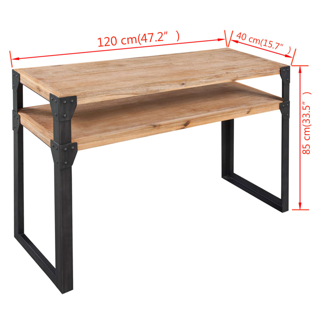 Tavolo Consolle in Legno Massello di Acacia 120x40x85 cm 243915