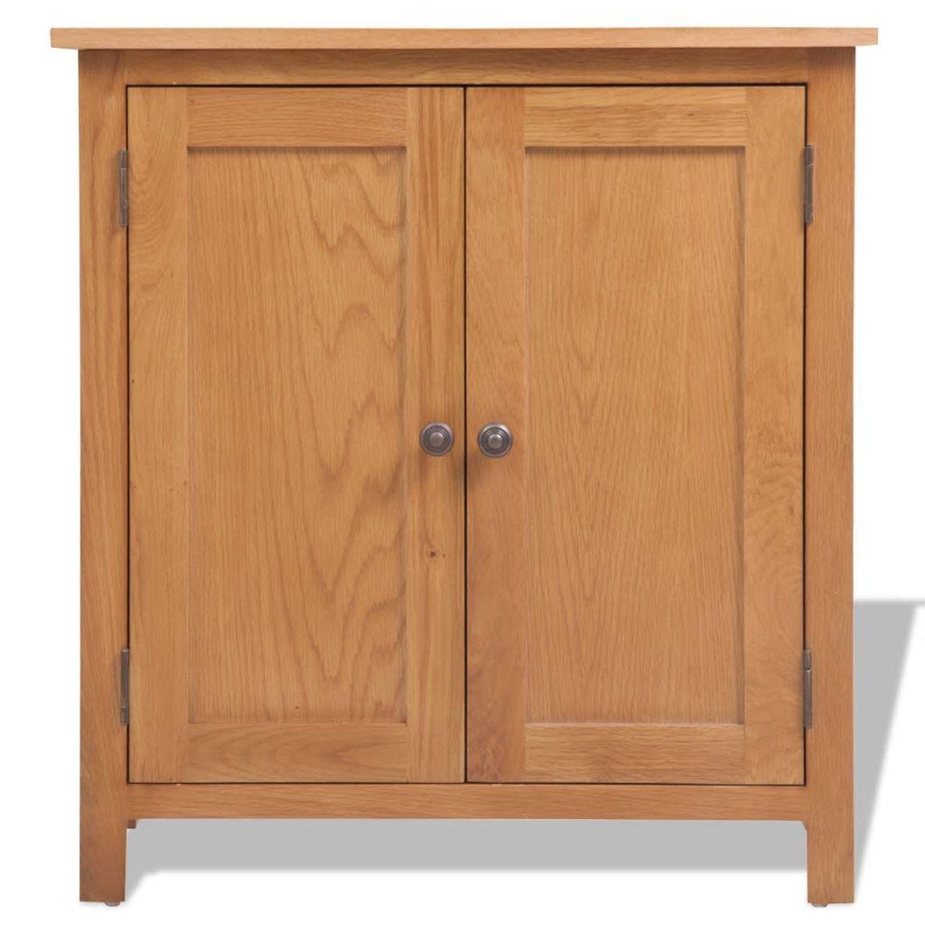 Credenza buffet consolle mobile contenitore 75 cm in legno massello di rovere 4402272