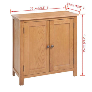 Credenza buffet consolle mobile contenitore 75 cm in legno massello di rovere 4402272