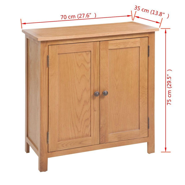 Credenza buffet consolle mobile contenitore 75 cm in legno massello di rovere 4402272