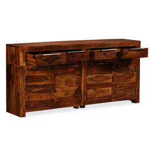 Credenza in Legno Massello di Acacia 160x35x75 cm 243943