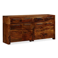 Credenza in Legno Massello di Acacia 160x35x75 cm 243943