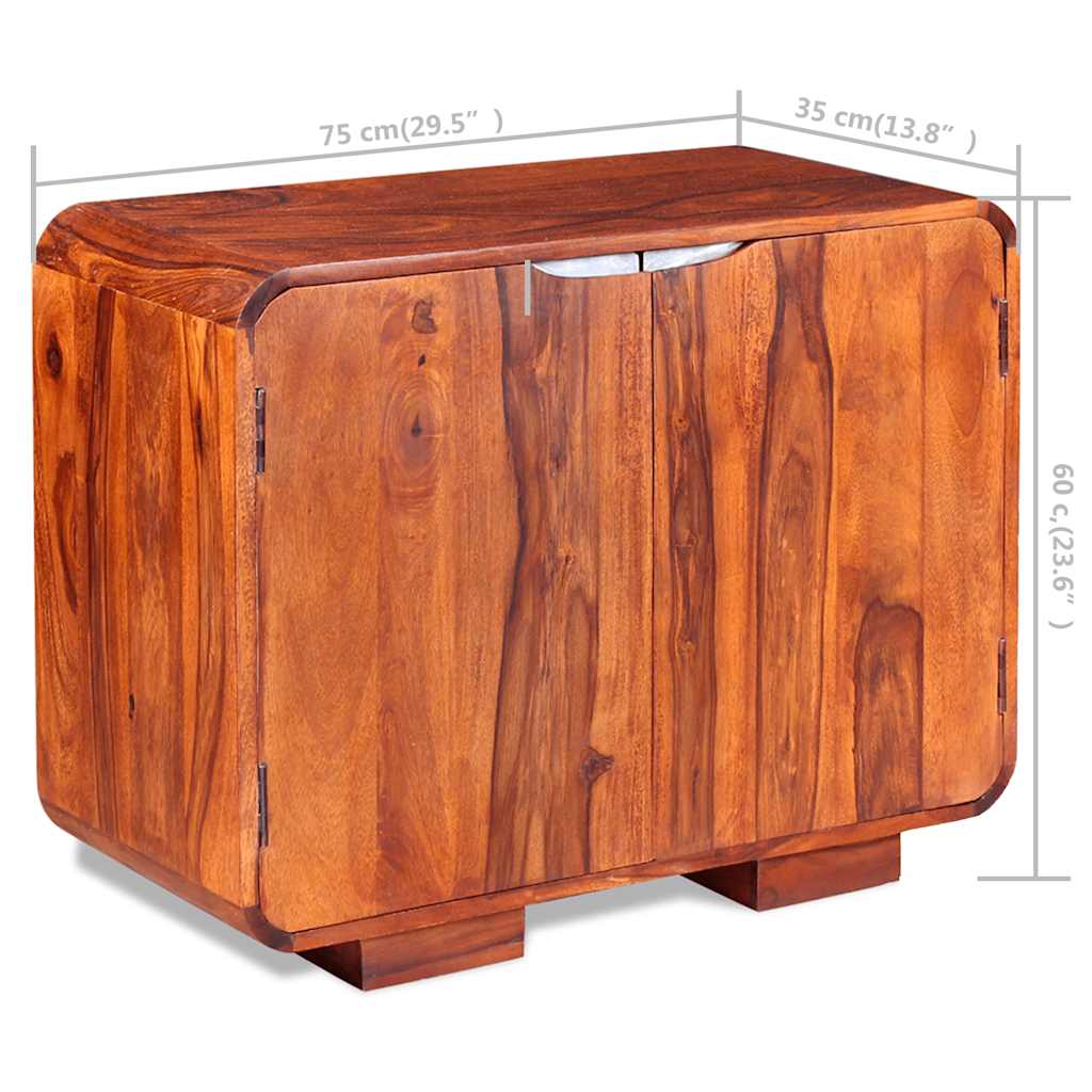 Credenza in Legno Massello di Acacia 75x35x60 cm 243955