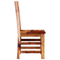 Set Sedie da Pranzo 2 pz in Legno Massello di Acacia