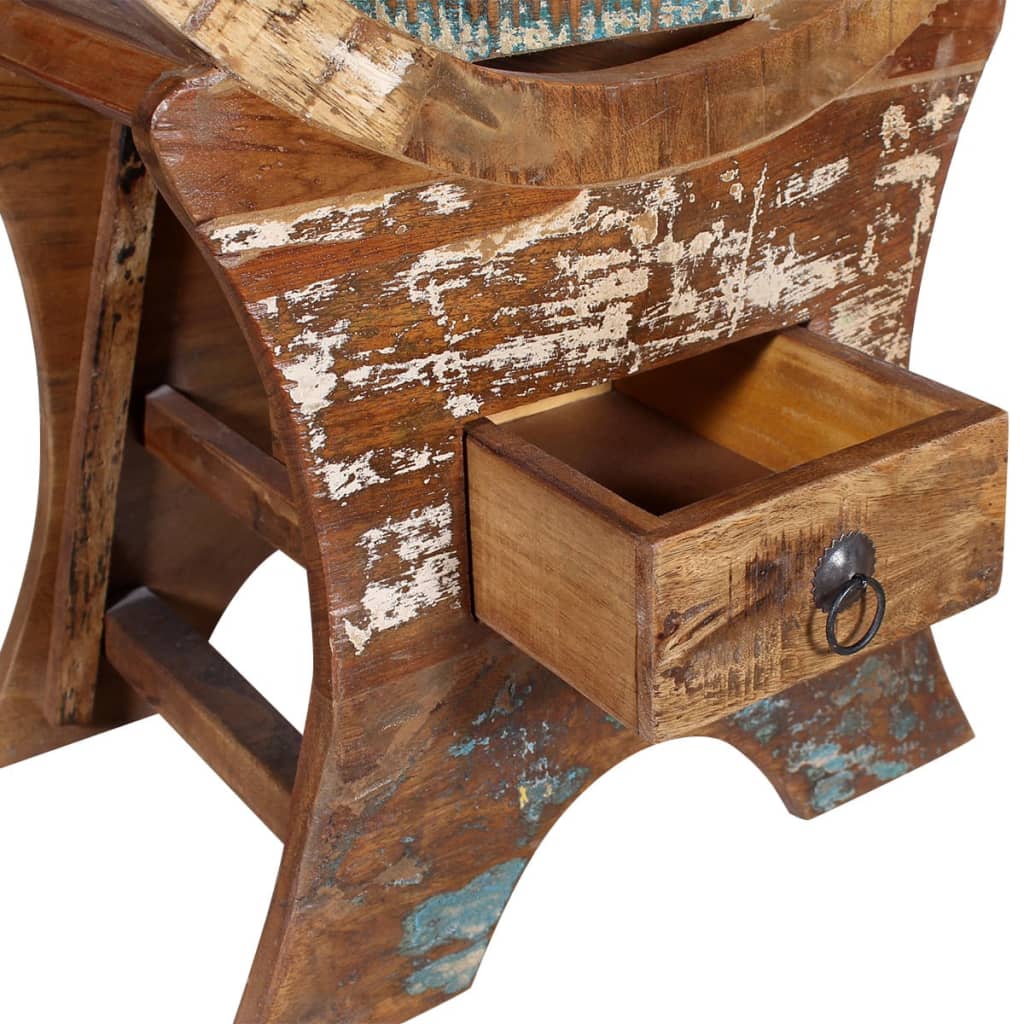 Portavini da 10 Bottiglie in Legno Massello di Recupero 243973