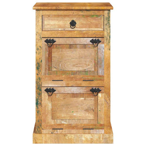 Scarpiera a 4 Livelli con Cassetto Legno Massello di Recupero 243974