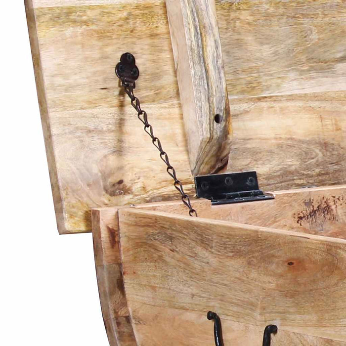 Tavolino da CaffÃ¨ in Legno Massello di Mango 88x50x40 cm