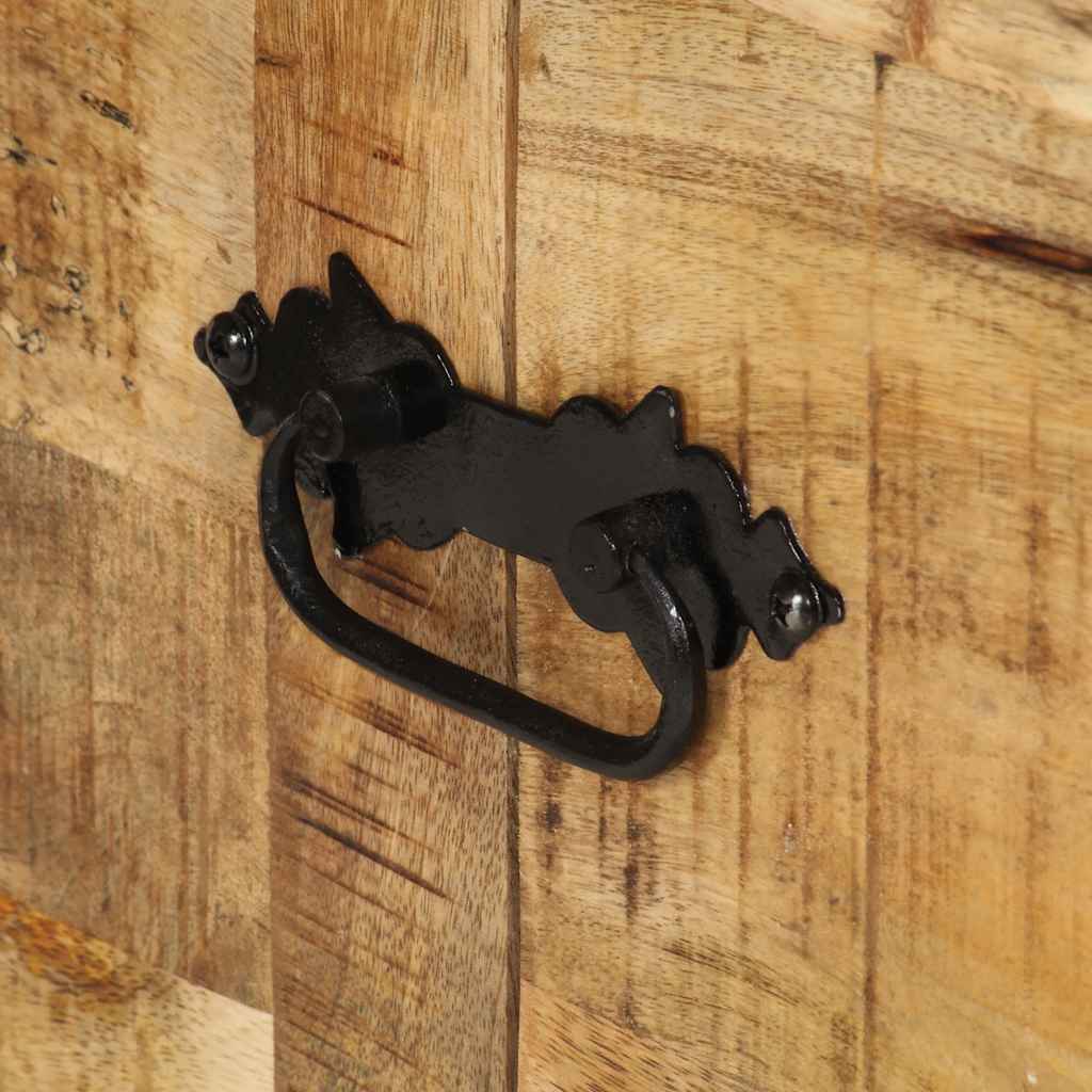 Tavolino da Salotto in Legno di Mango Grezzo 70x70x40 cm 243979