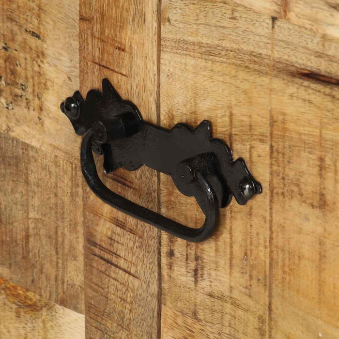 Tavolino da Salotto in Legno di Mango Grezzo 70x70x40 cm 243979