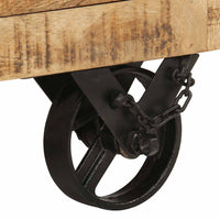 Tavolino da Salotto in Legno di Mango Grezzo 70x70x40 cm cod mxl 49694