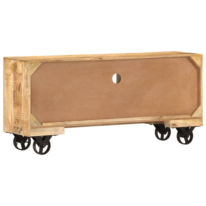 Mobile Porta TV in Legno Grezzo di Mango 110x30x50 cm 243983