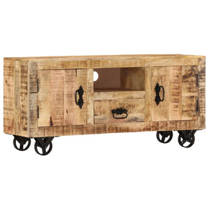 Mobile Porta TV in Legno Grezzo di Mango 110x30x50 cm 243983