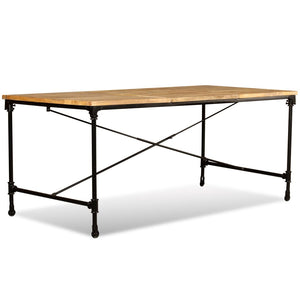 Tavolo da Pranzo in Legno Massello di Mango 180 cm 243993