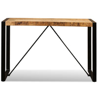 Tavolo da Pranzo in Legno Massello di Mango Grezzo 120 cm 243996