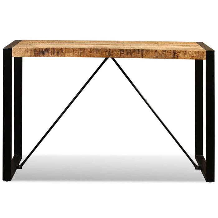 Tavolo da Pranzo in Legno Massello di Mango Grezzo 120 cm 243996