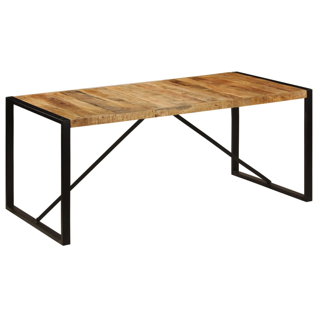 Tavolo da Pranzo in Legno Massello di Mango Grezzo 180 cm 243997