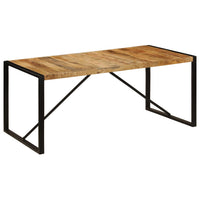 Tavolo da Pranzo in Legno Massello di Mango Grezzo 180 cm 243997