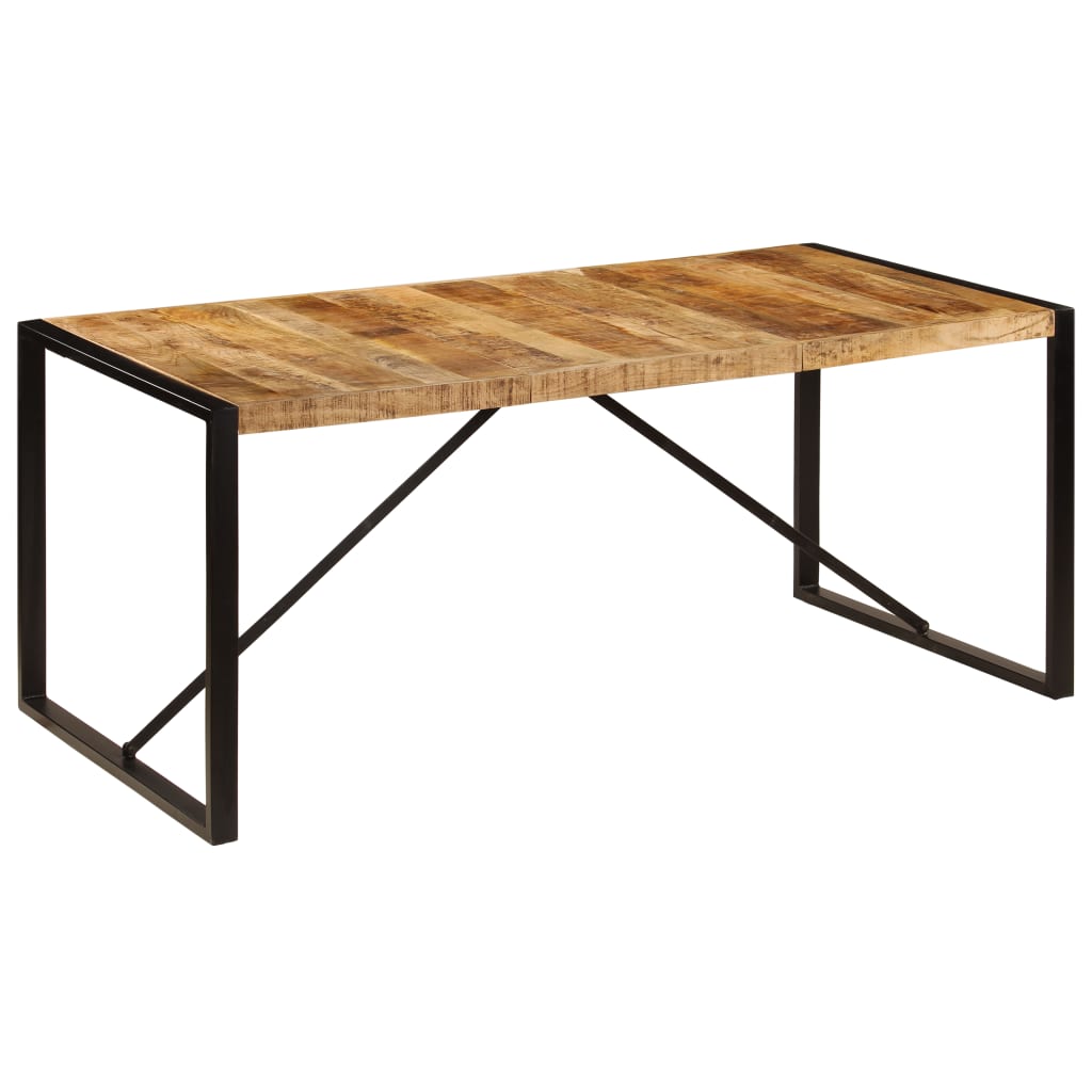 Tavolo da Pranzo in Legno Massello di Mango Grezzo 180 cm 243997
