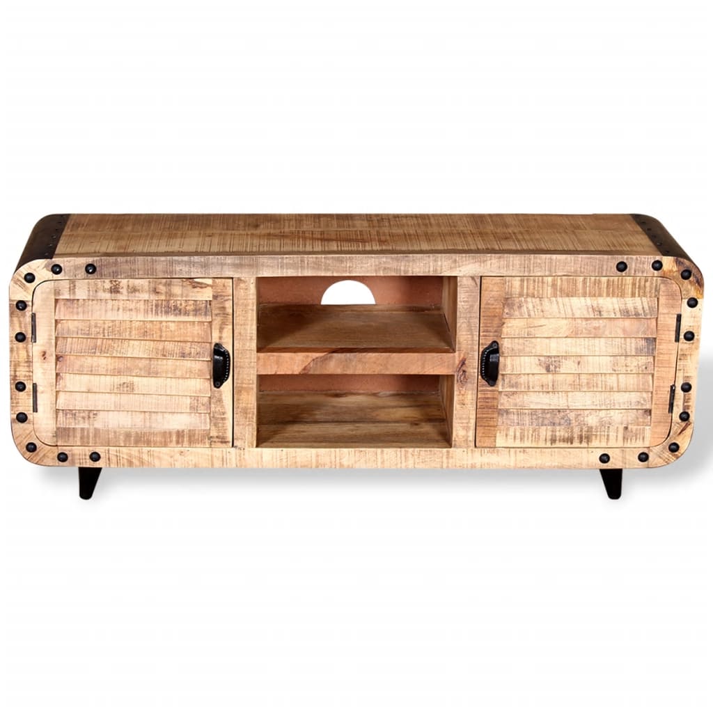 Mobile Porta TV in Legno Grezzo di Mango 120x30x50 cm 244009
