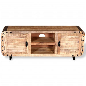 Mobile Porta TV in Legno Grezzo di Mango 120x30x50 cm 244009
