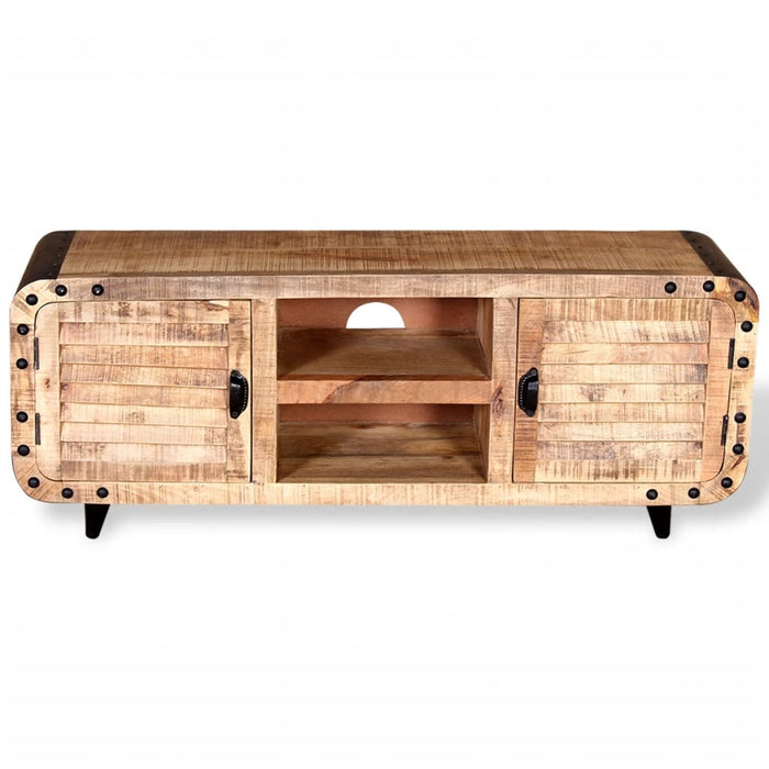 Mobile Porta TV in Legno Grezzo di Mango 120x30x50 cm 244009