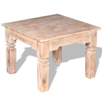 Tavolino da CaffÃ¨ in Legno Massello di Acacia 60x60x45 cm cod mxl 64613