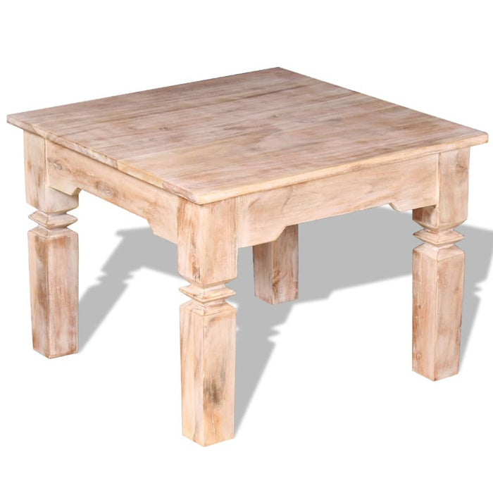 Tavolino da CaffÃ¨ in Legno Massello di Acacia 60x60x45 cm cod mxl 64613