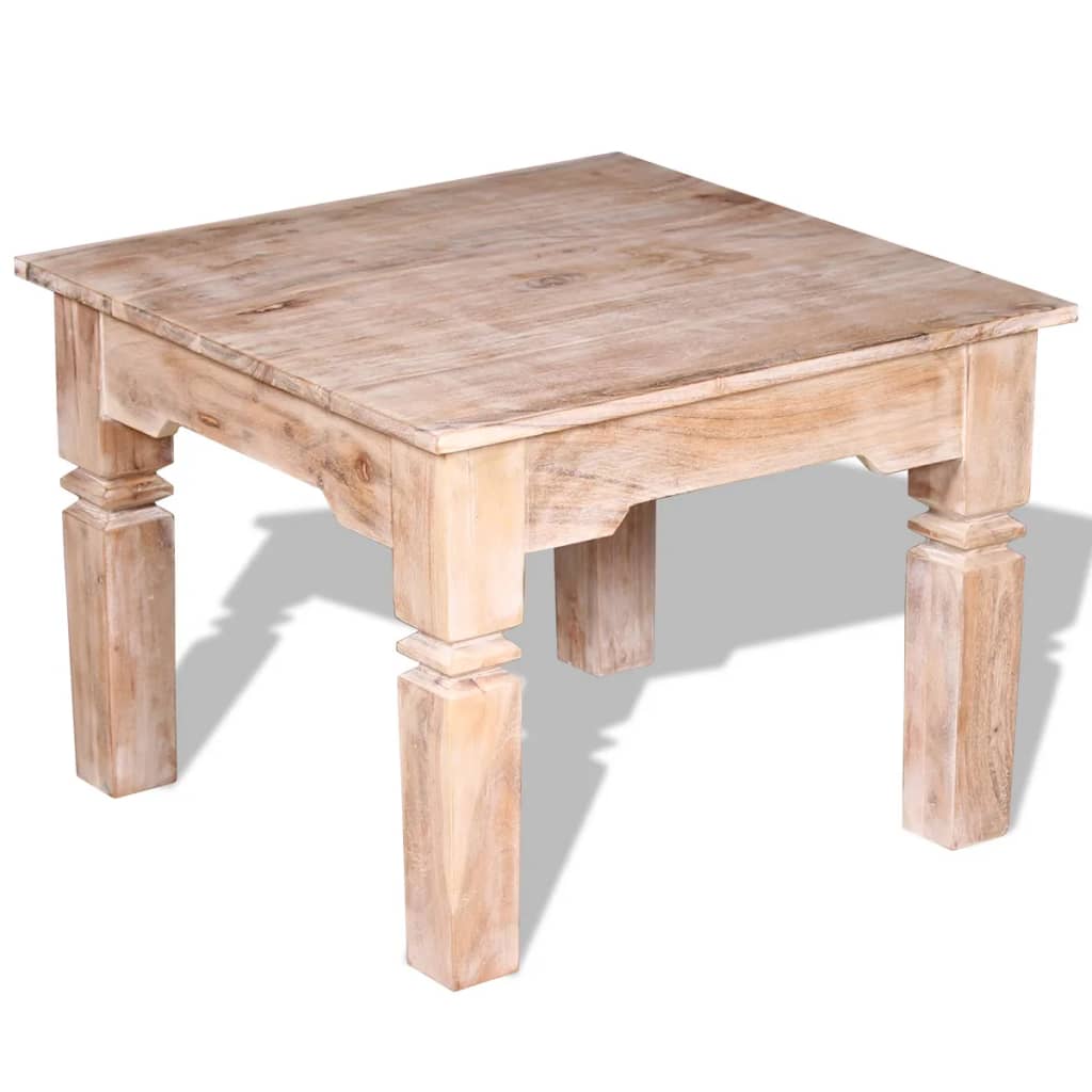 Tavolino da Salotto in Legno Massello di Acacia 60x60x45 cm 244052