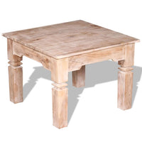 Tavolino da Salotto in Legno Massello di Acacia 60x60x45 cm 244052
