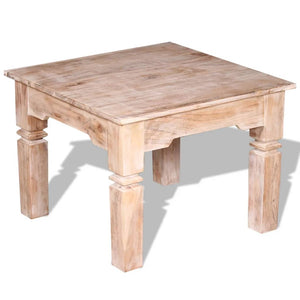 Tavolino da CaffÃ¨ in Legno Massello di Acacia 60x60x45 cm cod mxl 64613