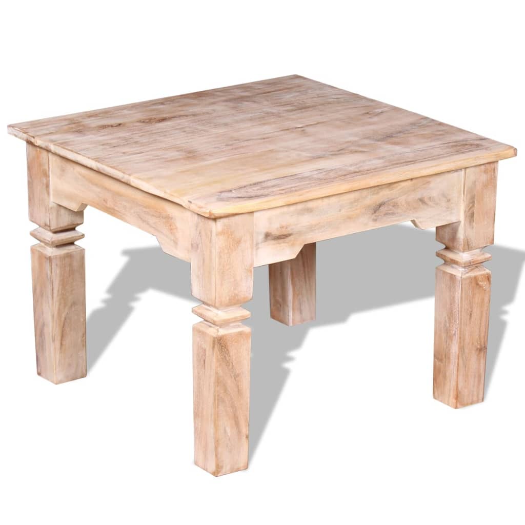 Tavolino da CaffÃ¨ in Legno Massello di Acacia 60x60x45 cm cod mxl 64613