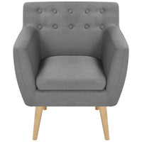 Poltrona Grigio Chiaro in Tessuto 244065