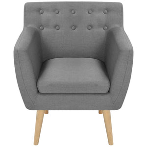 Poltrona Grigio Chiaro in Tessuto 244065